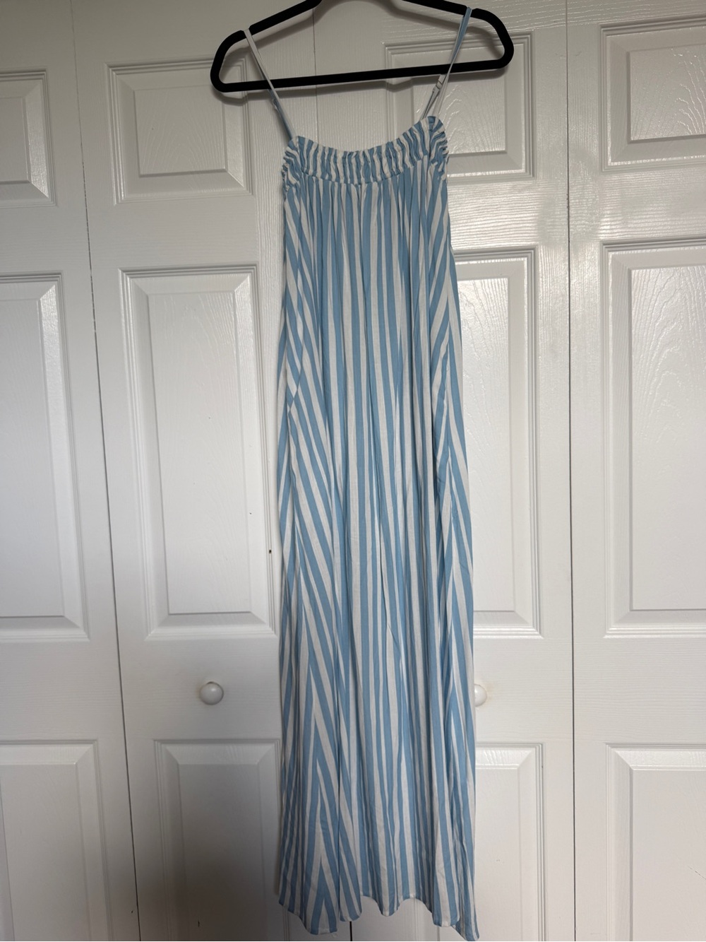 Dress Up Striped Blue and White Maxi Dress